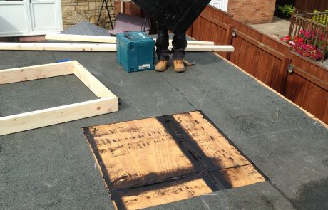 Flat Roof Skylight Installation Newcastle - Before