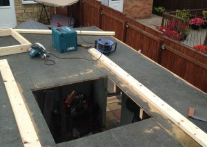 Flat Roof Skylight Installation Newcastle - Before