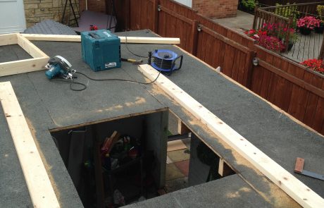 Flat Roof Skylight Installation Newcastle - Before
