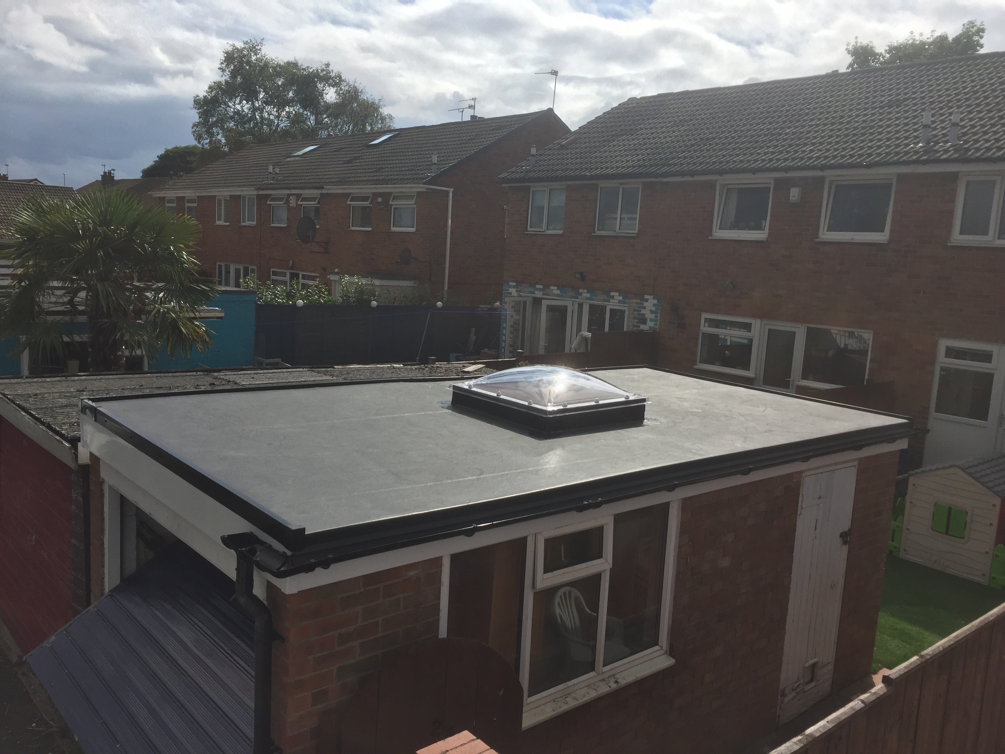 Flat Roofing in Newcastle Extension with Rooflight