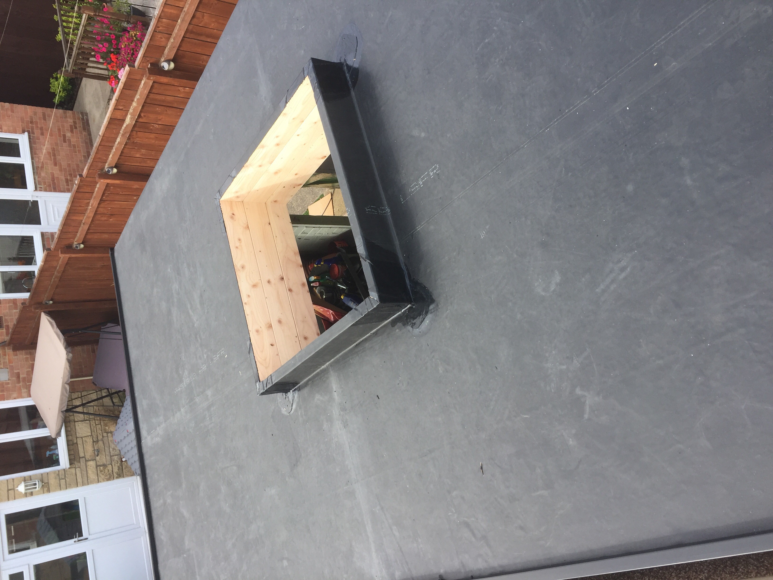 Roof Light on EPDM flat roof in Newcastle